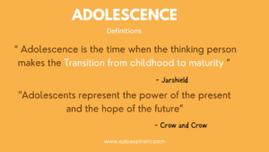 definitions of adolescence by crow and crow