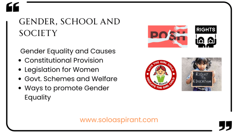 Gender School and Society - B.Ed notes, gender equality, Kolhan University B.Ed Notes